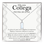 Collana Pietra di Luna Rettangolare in Argento Sterling 925 - Alla mia collega