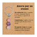 Portachiavi Con Cristalli Naturali Curativi - Amore per Se stessi
