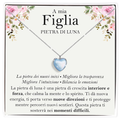 Collana Pietra di Luna in Argento Sterling 925 - A mia figlia