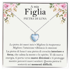 Collana Pietra di Luna in Argento Sterling 925 - A mia figlia
