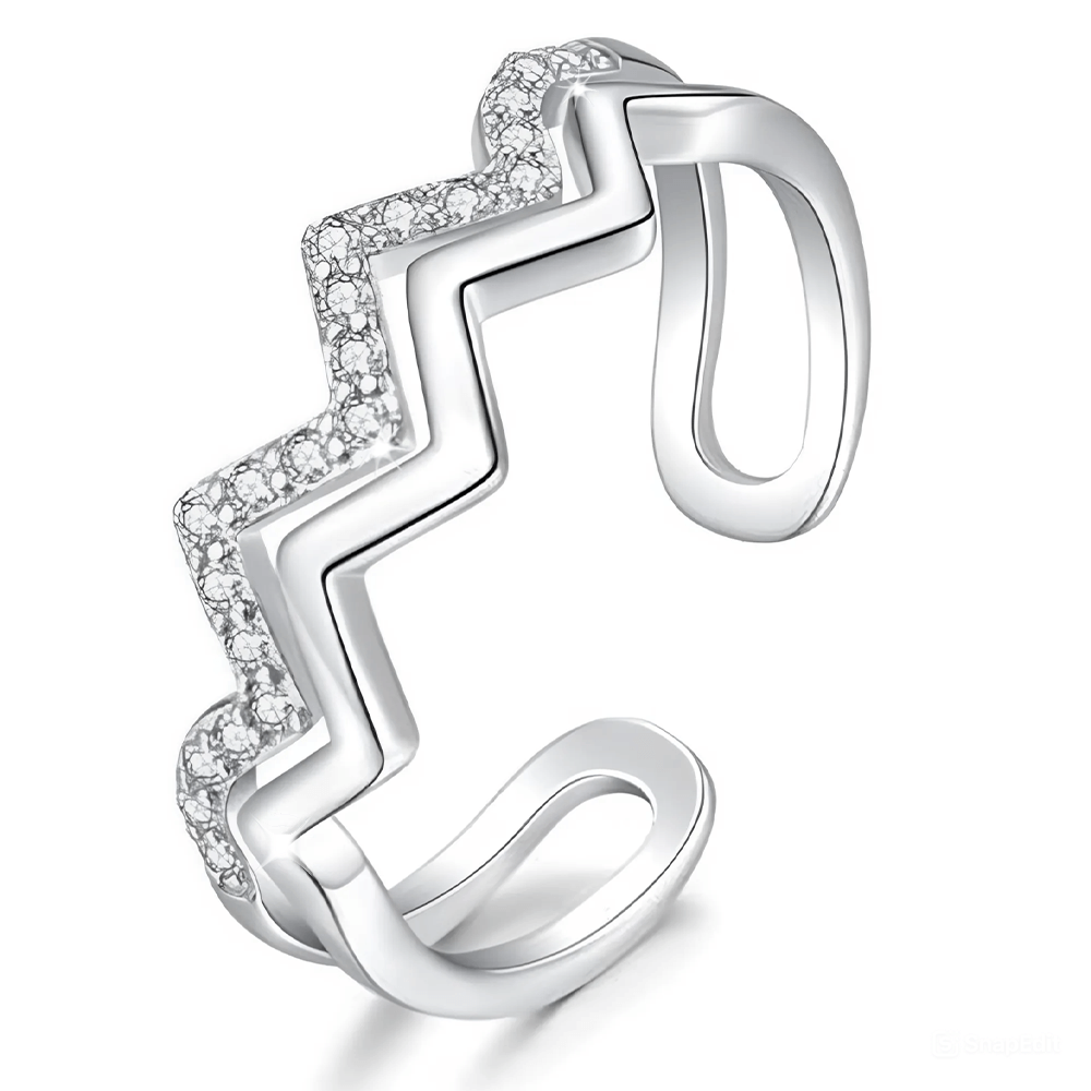 Anello Donna in Argento Sterling 925 Alti e Bassi