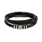 Bracciale Pelle Intrecciata di Alta Qualità