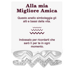 Anello in Argento Sterling 925 - Alla mia Migliore Amica  - Alti e Bassi