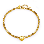 Bracciale Donna in Argento Sterling 925 - Con catena di cuori