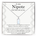 Collana Pietra di Luna Rettangolare in Argento Sterling 925 - A mia Nipote
