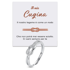 Anello Nodo da Donna in Argento Sterling 925 - A Mia Cugina