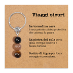 Portachiavi Con Cristalli Naturali Curativi - Viaggi sicuri