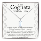 Collana Pietra di Luna Rettangolare in Argento Sterling 925 - A mia cognata