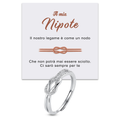 Anello Nodo da Donna in Argento Sterling 925 - A mia Nipote