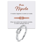 Anello Nodo da Donna in Argento Sterling 925 - A mia Nipote