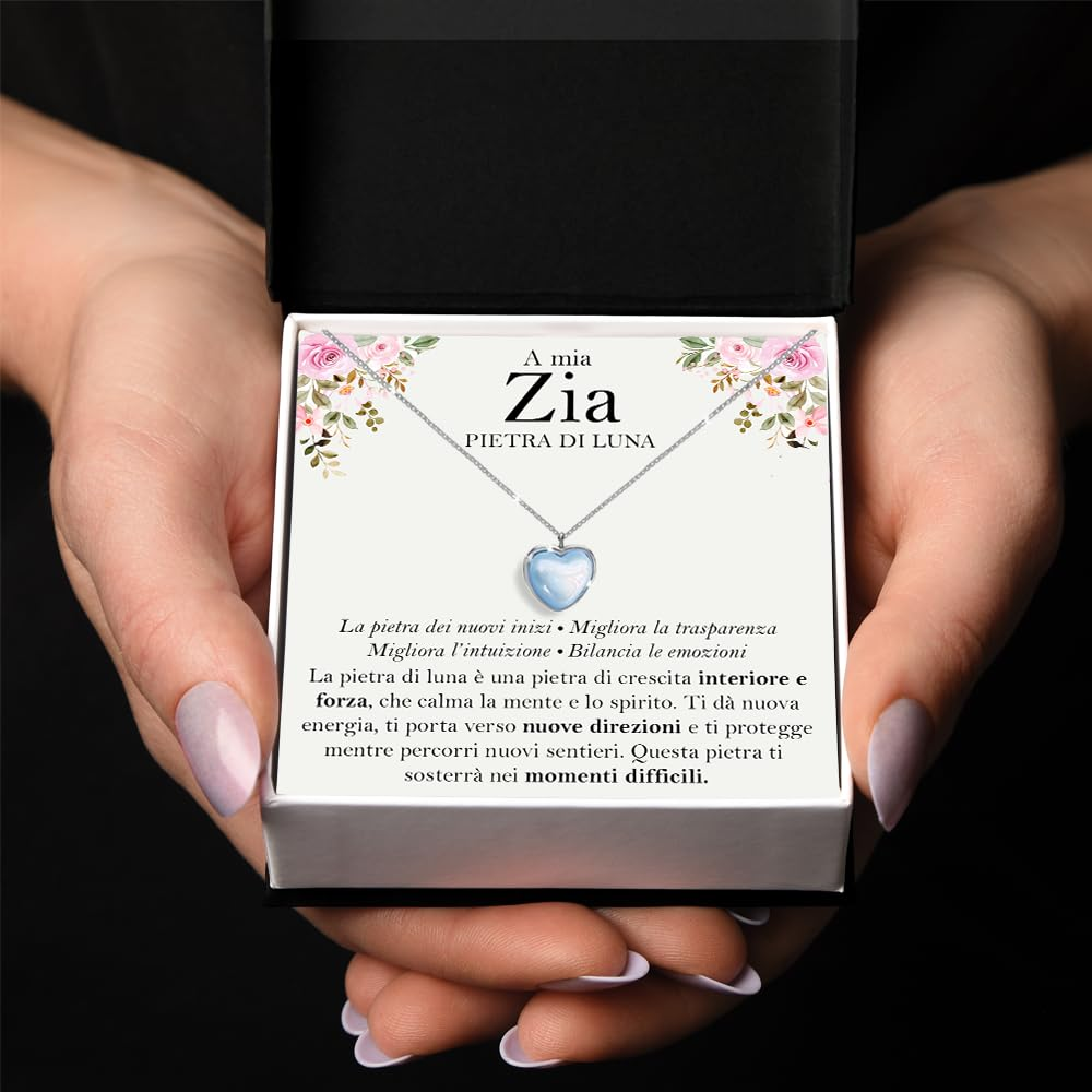 Collana Pietra di Luna in Argento Sterling 925 - A mia zia