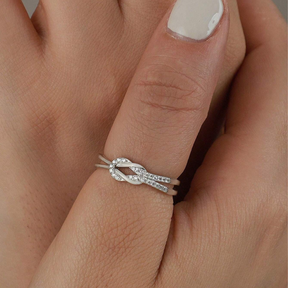 Anello Nodo da Donna in Argento Sterling 925 - Alla donna della mia vita