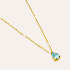 Collana con Pietra Acquamarina in Argento Sterling 925