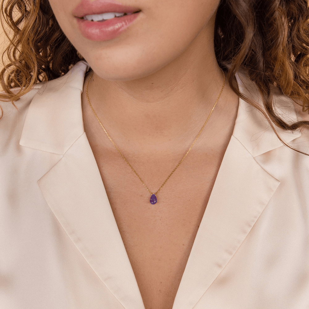 Collana con Pietra Ametista - Argento Sterling 925
