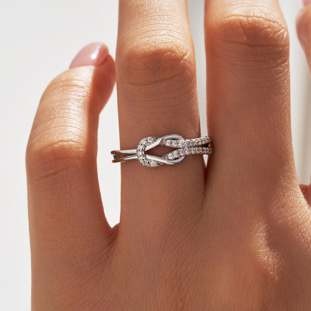 Anello Nodo da Donna in Argento Sterling 925 - Alla donna della mia vita
