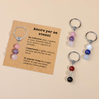 Portachiavi Con Cristalli Naturali Curativi - Amore per Se stessi