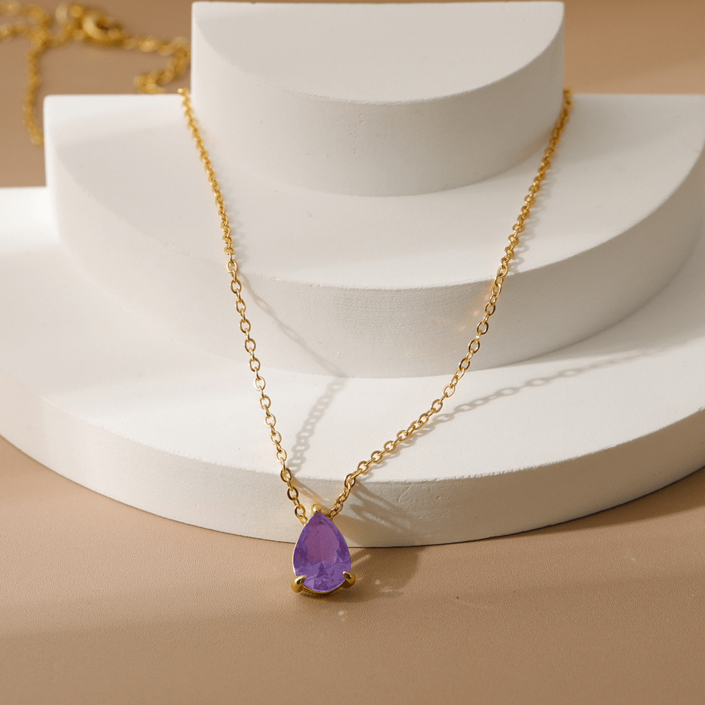 Collana con Pietra Ametista in Argento Sterling 925