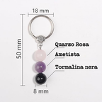 Portachiavi Con Cristalli Naturali Curativi - Sollievo Dall'Ansia