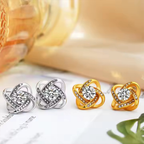 Orecchini Nodo con Pietra in Acciaio chirurgico - A mia Sorella