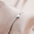 Bracciale Donna in Argento Sterling 925 - Con catena di cuori