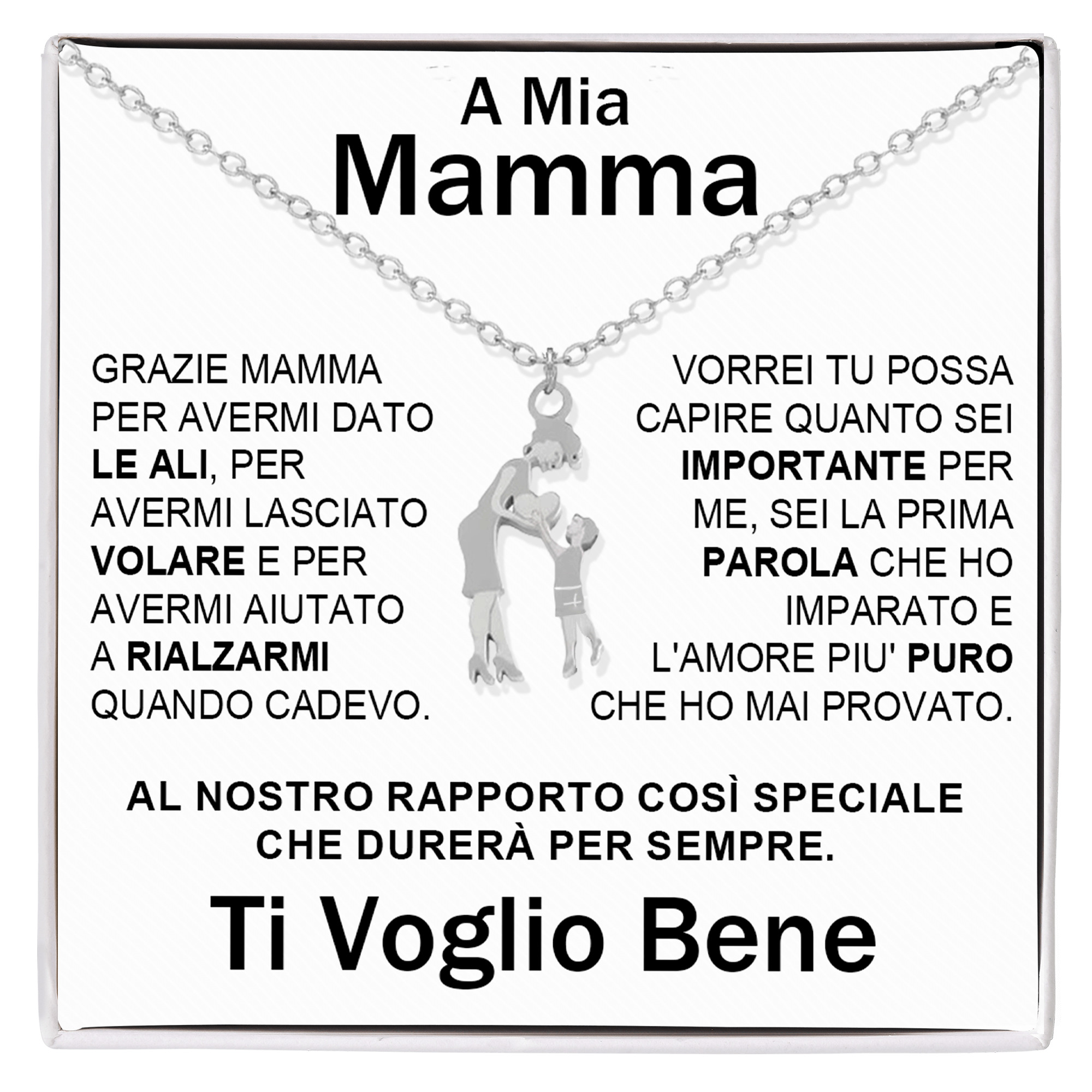 Collana Mamma e Figlio - Ti voglio bene.