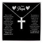 Collana Croce Argento sterling 925 - Caro Papà
