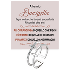 Anello da Donna in Argento Sterling 925 Per la mia damigella - Croce