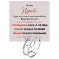 Anello da Donna in Argento Sterling 925 Per mia Nipote - Croce