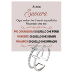 Anello da Donna in Argento Sterling 925 Per mia Suocera - Croce