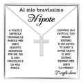 Collana Croce Argento sterling 925 - A Mio Nipote