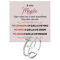 Anello da Donna in Argento Sterling 925 Per mia Moglie- Croce
