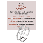 Anello da Donna in Argento Sterling 925 Per Mia Figlia - Croce