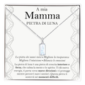 Collana Pietra di Luna Rettangolare in Argento Sterling 925 - Alla mia Mamma