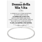 Bracciale Tennis in Argento Sterling 925 -  Donna Della Mia Vita