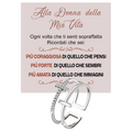 Anello da Donna in Argento Sterling 925 Per la donna della mia vita - Croce