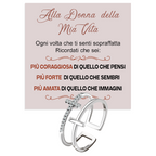Anello da Donna in Argento Sterling 925 Per la donna della mia vita - Croce