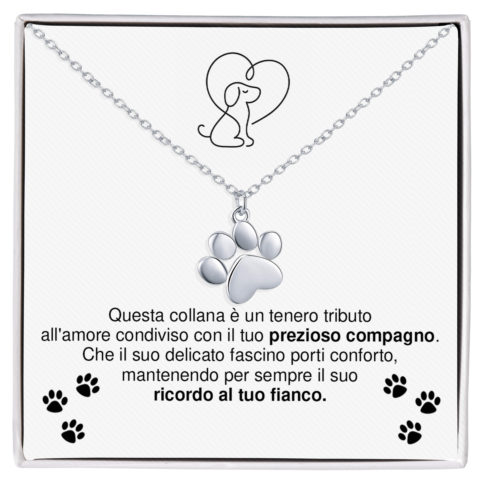 Collana Zampa - Il tuo Prezioso Compagno.