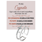 Anello da Donna in Argento Sterling 925 Per Mia Cognata - Croce