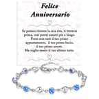 Bracciale Pietre Blu - Felice Anniversario