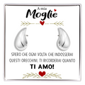 Orecchini a Goccia in Acciaio chirurgico - A mia Moglie