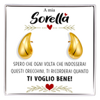 Orecchini a Goccia in Acciaio chirurgico - A mia Sorella