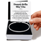 Bracciale Tennis in Argento Sterling 925 -  Donna Della Mia Vita