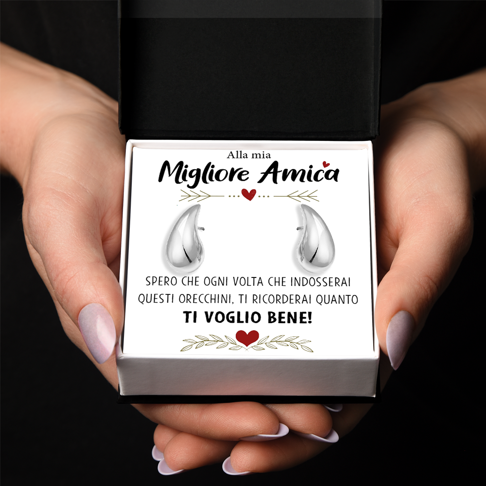 Orecchini a Goccia in Acciaio chirurgico - Alla Migliore Amica