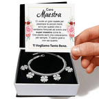 Bracciale Quadrifoglio Cara Maestra -  Ti vogliamo tanto bene.