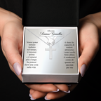 Collana Croce Argento sterling 925 - Alla mia Anima Gemella.