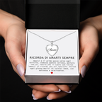Collana da Donna a Cuore con Incisione 'Amati' in Acciaio Inox Lucidato -  Ricorda di Amarti Sempre