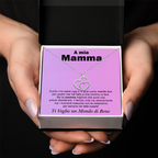 Collana Due Cuori Uniti in Argento Sterling 925 - A mia mamma