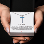 Collana Croce Blu - Fede.