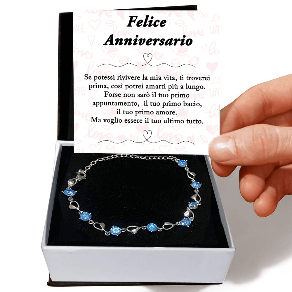 Bracciale Pietre Blu - Felice Anniversario