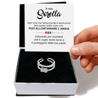 Anello da Donna in Argento Sterling 925 Per mia sorella - Ansia